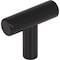 Elements 1-9/16" Overall Length Hollow Matte Black Stainless Steel Naples Cabinet "T" Knob 39SSMB - alternate 1